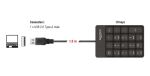 DELOCK Tastatur USB Nummernblock 19 Tasten
