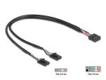 DELOCK Kabel USB 2.0 Pfostenbuchse 2,54 mm 10 Pin zu 2 x USB