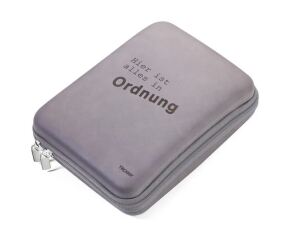 TROIKA CBO10/GB Personal Organizer Kunstleder, Samt Grau
