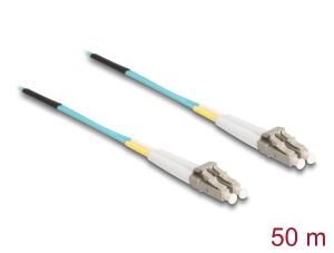 DELOCK LWL Kabel LC Duplex zu LC Duplex Multimode OM3 50 m