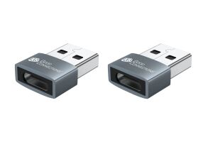 Kabelmeister Adapter USB 2.0 Stecker A an USB-C Buchse, Aluminiumgehäuse, grau, 2er-Set