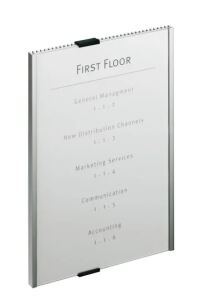 Durable Info Sign Acryl, Aluminium Silber