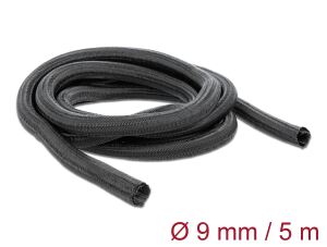 DELOCK Geflechtschlauch selbstschließend 5 m x 9 mm schwarz