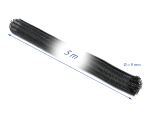 DELOCK Geflechtschlauch selbstschließend 5 m x 9 mm schwarz