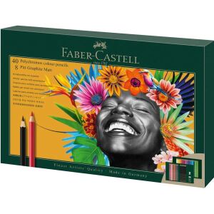 Faber-Castell Polychromos & Pitt Graphite Matt Geschenkset 50-teilig