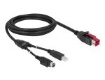 DELOCK PoweredUSB Kab. 24v St > USB-B St + Hosiden 3Pin 2.0m
