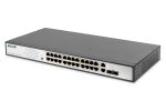 Digitus DN-95343 Netzwerk-Switch Unmanaged Fast Ethernet (10/100) Power over Ethernet (PoE) 1U Schwarz, Silber
