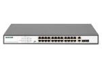 Digitus DN-95343 Netzwerk-Switch Unmanaged Fast Ethernet (10/100) Power over Ethernet (PoE) 1U Schwarz, Silber