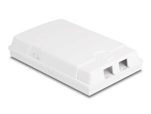 DeLOCK LWL Anschlussdose zur Wandmontage für 2 x SC Simplex oder LC Duplex weiß