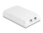 DeLOCK LWL Anschlussdose zur Wandmontage für 2 x SC Simplex oder LC Duplex weiß
