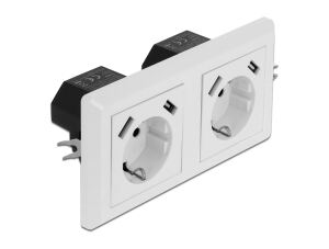 DELOCK Einbausteckdose mit 4 x USB Typ-A Ladeport 2 x 2,8 A