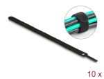DELOCK Klett-Kabelbinder L 250 x B 12 mm schwarz 10...
