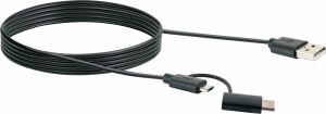 Schwaiger CK 3112 USB Kabel USB 2.0 1 m USB A Micro-USB B 0,48 Gbit/s Schwarz