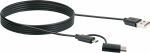 Schwaiger CK 3112 USB Kabel USB 2.0 1 m USB A Micro-USB B 0,48 Gbit/s Schwarz
