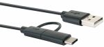 Schwaiger CK 3112 USB Kabel USB 2.0 1 m USB A Micro-USB B 0,48 Gbit/s Schwarz