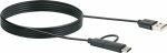 Schwaiger CK 3112 USB Kabel USB 2.0 1 m USB A Micro-USB B 0,48 Gbit/s Schwarz
