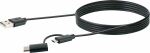 Schwaiger CK 3112 USB Kabel USB 2.0 1 m USB A Micro-USB B 0,48 Gbit/s Schwarz