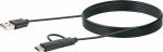 Schwaiger CK 3112 USB Kabel USB 2.0 1 m USB A Micro-USB B 0,48 Gbit/s Schwarz