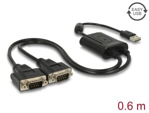 DELOCK USB 2.0 auf 2 x Seriell RS-232 Adapter