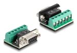 DeLOCK Adapter USB 2.0 Typ-A zu 1 x Seriell RS-422/485 Stecker mit 6 Pin Terminalblock 5 V 1 m