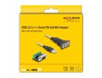 DeLOCK Adapter USB 2.0 Typ-A zu 1 x Seriell RS-422/485 Stecker mit 6 Pin Terminalblock 5 V 1 m
