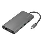 LogiLink UA0383 laptop-dockingstation & portreplikator Kabelgebunden USB 3.2 Gen 1 (3.1 Gen 1) Type-C Silber