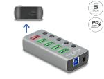 DELOCK HUB USB 3.2Gen1 4Port +Schnellladeport +USB-C PD 3.0
