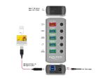 DELOCK HUB USB 3.2Gen1 4Port +Schnellladeport +USB-C PD 3.0