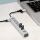 LogiLink USB 3.0 Hub, 4x USB-A, 5 Gbit/s, 2-in-1 Anschlusskabel, Silber