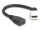DeLOCK Keystone Modul Kabel HDMI Buchse zu Buchse 45° gewinkelt 8K 60 Hz 20 cm schwarz