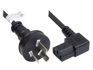 Alcasa P8031-S018 Stromkabel Schwarz 1,8 m Netzstecker Typ I C13-Koppler