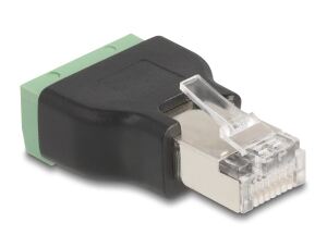 DELOCK RJ45 Stecker zu Terminalblock Adapter 4 Pin