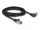 DELOCK RJ45 NWK Cat.6A S/FTP gerade gewinkelt 3m schwarz