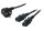 Logilink Power Cord, CEE7/14-C13 Y-cable, black, 1,50m