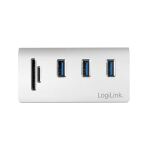 LogiLink CR0045 Schnittstellen-Hub USB 3.2 Gen 1 (3.1 Gen 1) Type-A 5000 Mbit/s Silber