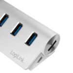 LogiLink CR0045 Schnittstellen-Hub USB 3.2 Gen 1 (3.1 Gen 1) Type-A 5000 Mbit/s Silber