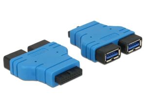 DeLOCK USB3.0/2xUSB3.0 2 x USB 3.0-A Schwarz, Blau