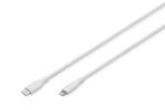 Digitus Lightning Silikon Anschlusskabel, USB-C - Lightning, 2m, weiß