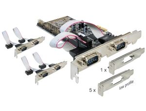 DELOCK PCI Express Card 6x D-Sub9 RS-232 ext