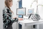 Digitus Elektrisch höhenverstellbarer Schreibtisch mit USB-Ladestation und Schublade