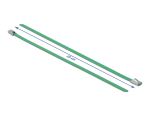 DELOCK Edelstahlkabelbinder L 200 x B 4,6 mm grün 10...