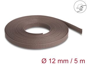 DELOCK Geflechtschlauch nagerfest dehnbar 5 m x 12 mm braun