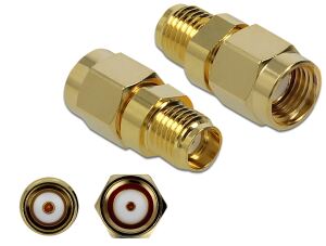 DELOCK Adapter RP-SMA Stecker zu SMA Buchse 10 GHz