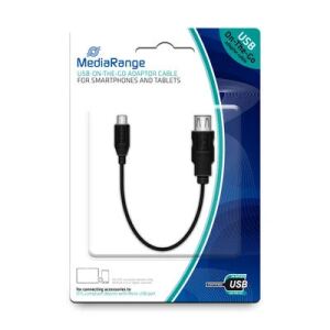 MediaRange MRCS168 USB Kabel USB 2.0 0,2 m Micro-USB B USB A Schwarz