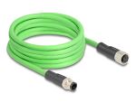 DeLOCK M12 Kabel D-kodiert 4 Pin Stecker zu Buchse PUR...