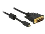 DeLOCK 83586 Videokabel-Adapter 2 m Micro-HDMI DVI-D Schwarz