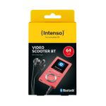 Intenso Video Scooter BT MP3-Player 64 GB – Bluetooth 5.0, 1,8" LCD Display, USB-C, microSD-Kartenleser, 18 Std. Akkulaufzeit, Musik- & Videoplayer, Pink