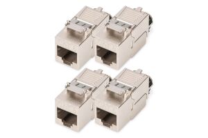 Digitus CAT 8.1 Keystone Modul, geschirmt, werkzeugfreier Montageanschluss - 4 Stk.