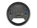 DELOCK 2 Port Tisch-Hub 2x SuperSpeed USB Typ-A,Card Reader