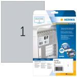HERMA Typenschildetiketten A4 210x297 mm silber extrem stark haftend Folie matt 25 St.
